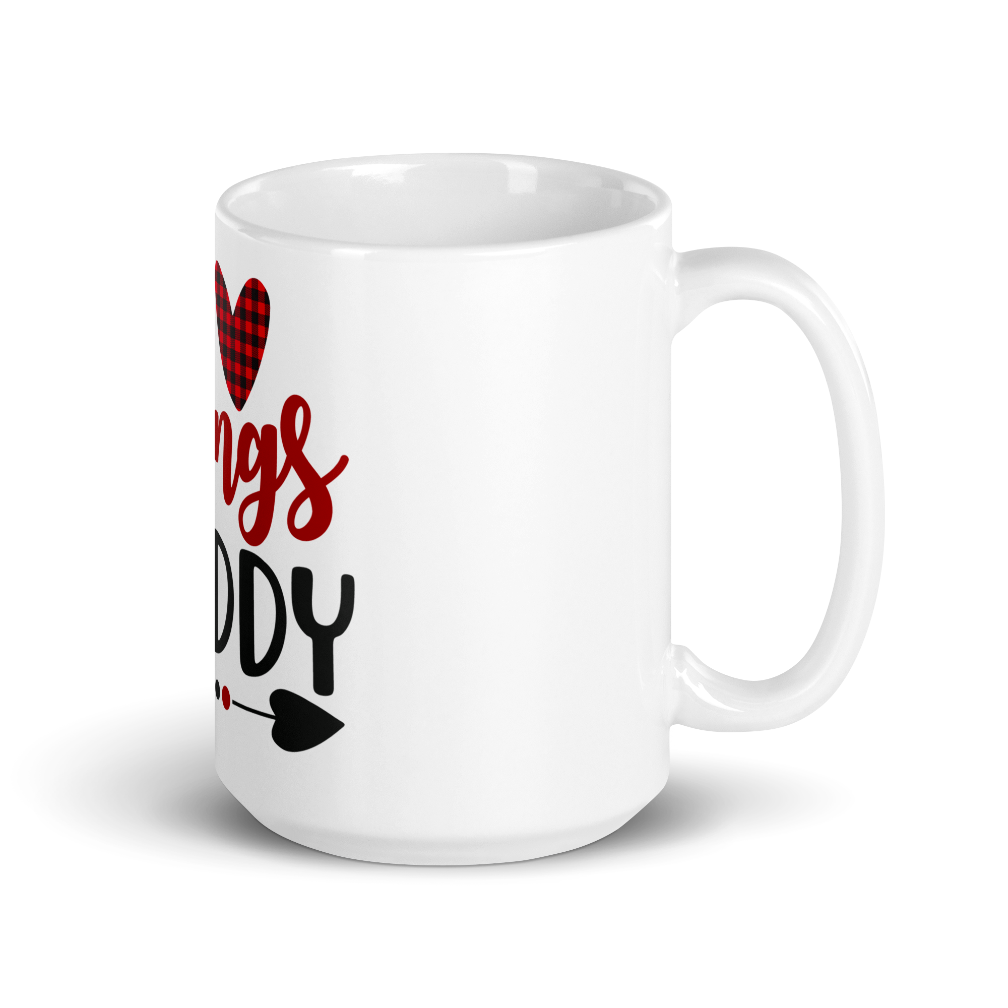 My Heart Belongs To Daddy White glossy mug