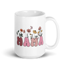 Floral Mama White glossy mug