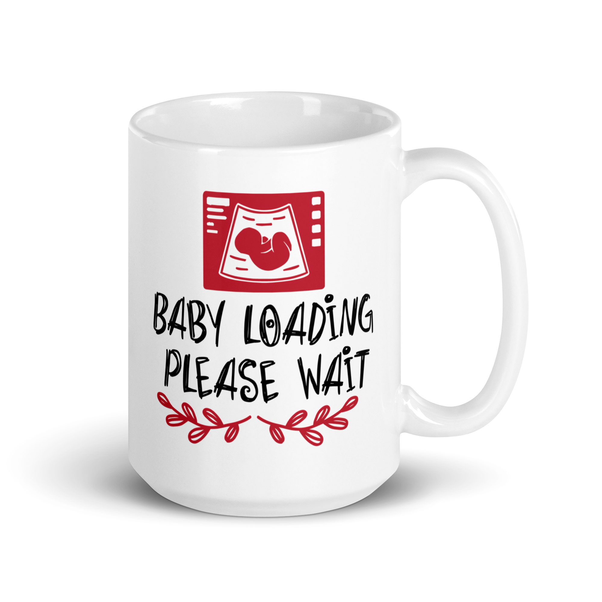 Baby Loading Please Wait White glossy mug