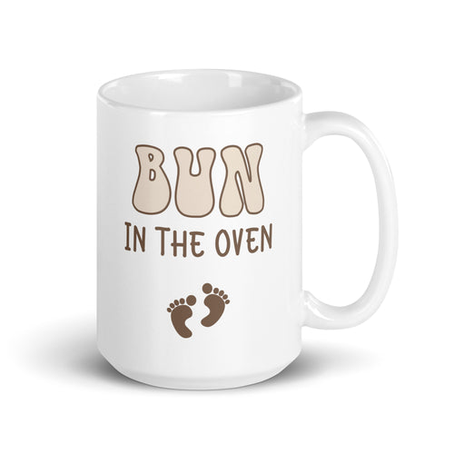 Bun In The Oven White glossy mug