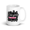 Raising My Husband Is Exhausting White glossy mug