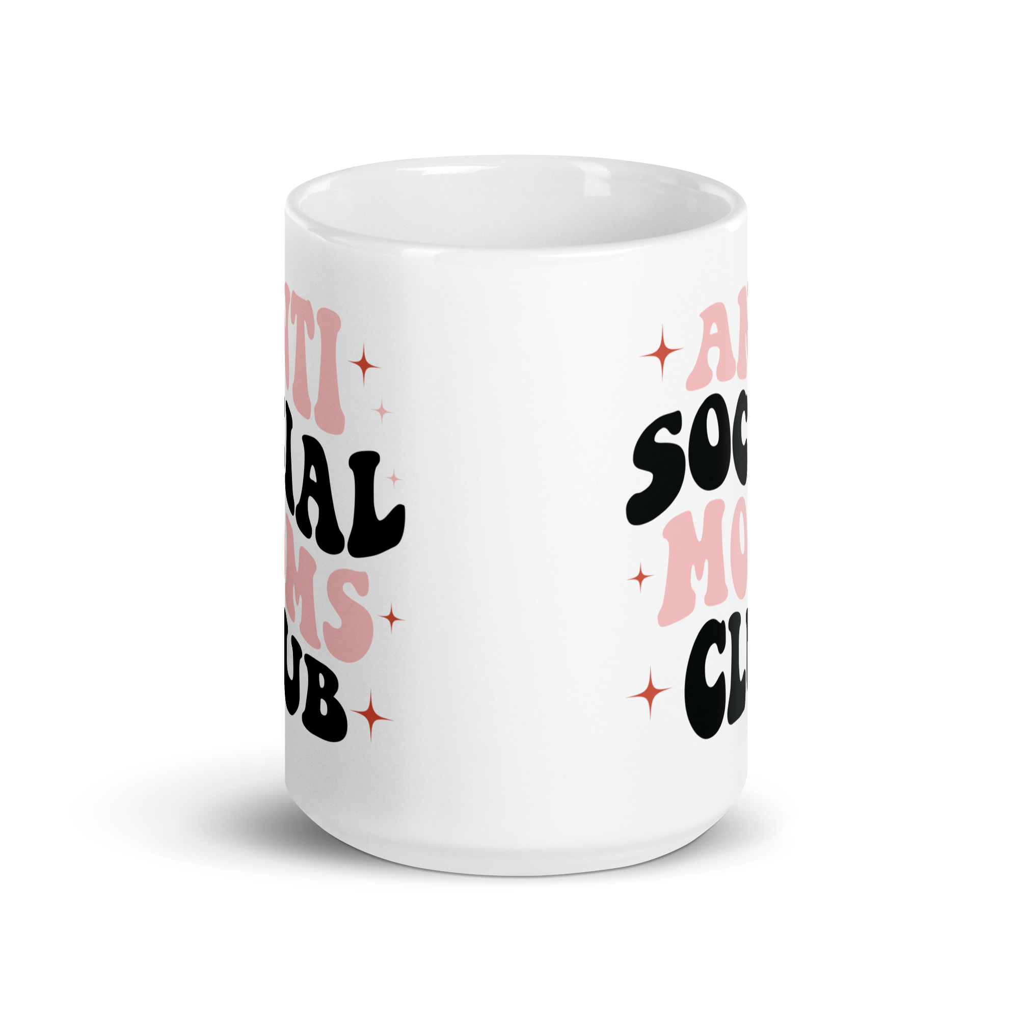 Anti Social Moms Club White glossy mug