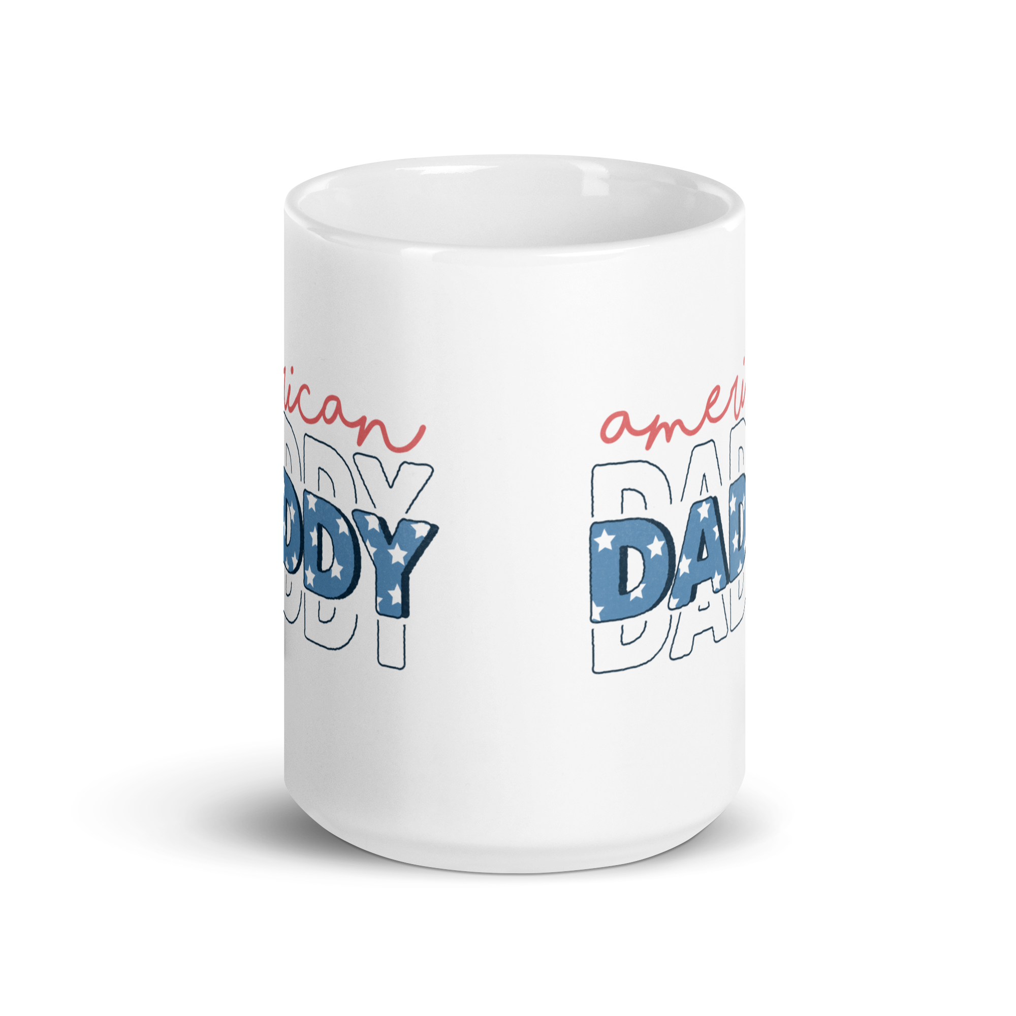 American Daddy White glossy mug