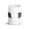 Papa Fishing Dad White glossy mug