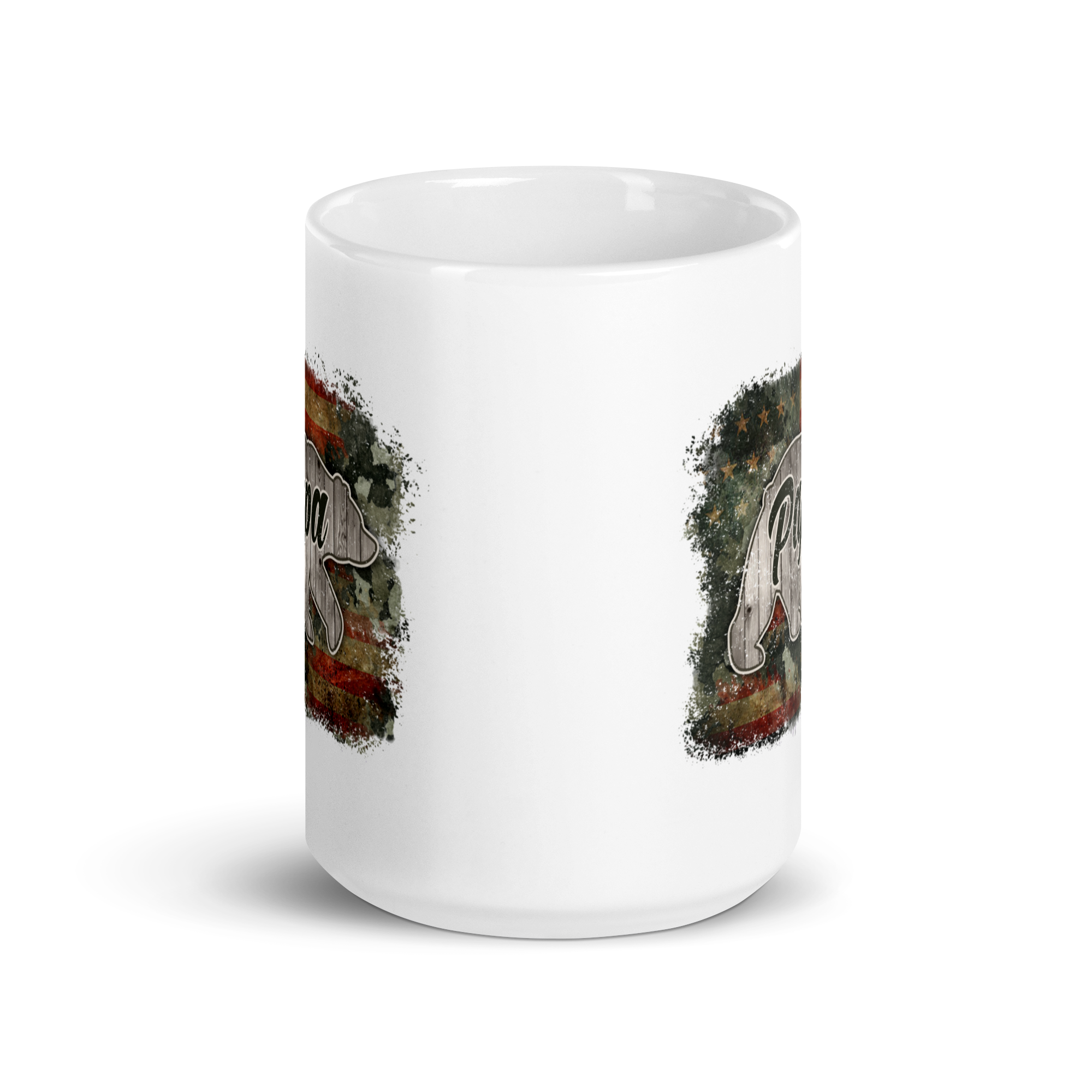 Papa Bear White glossy mug