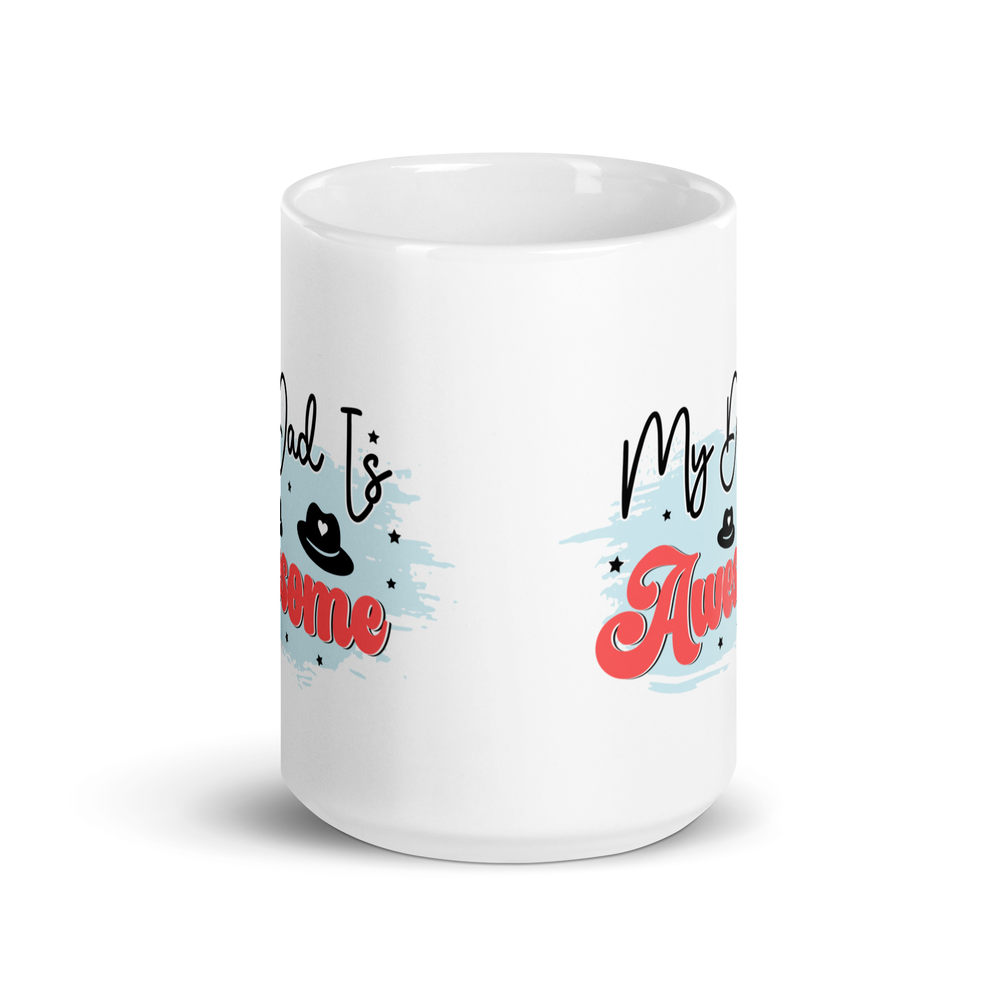 My Dad Is Awesome White glossy mug