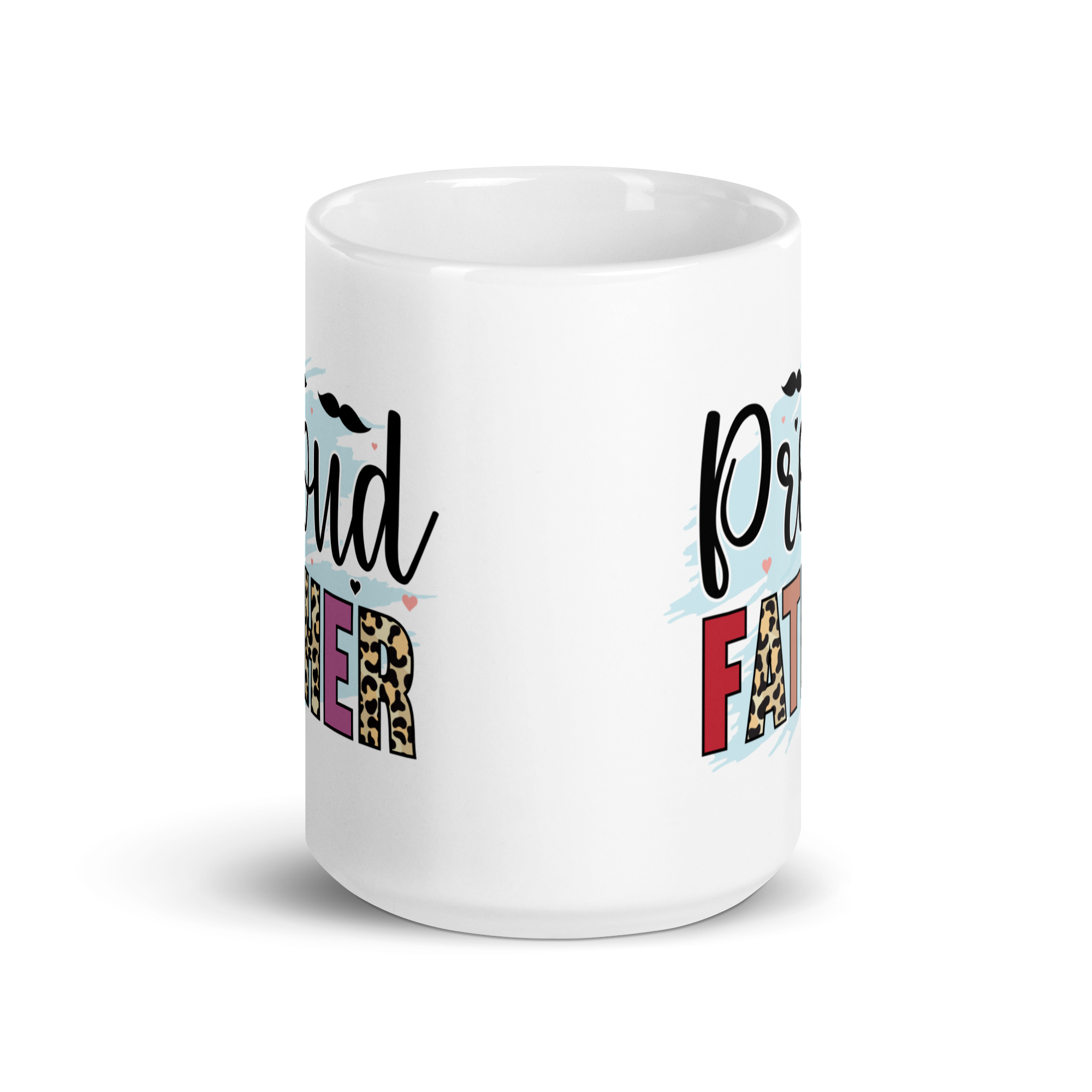 Proud Father White glossy mug