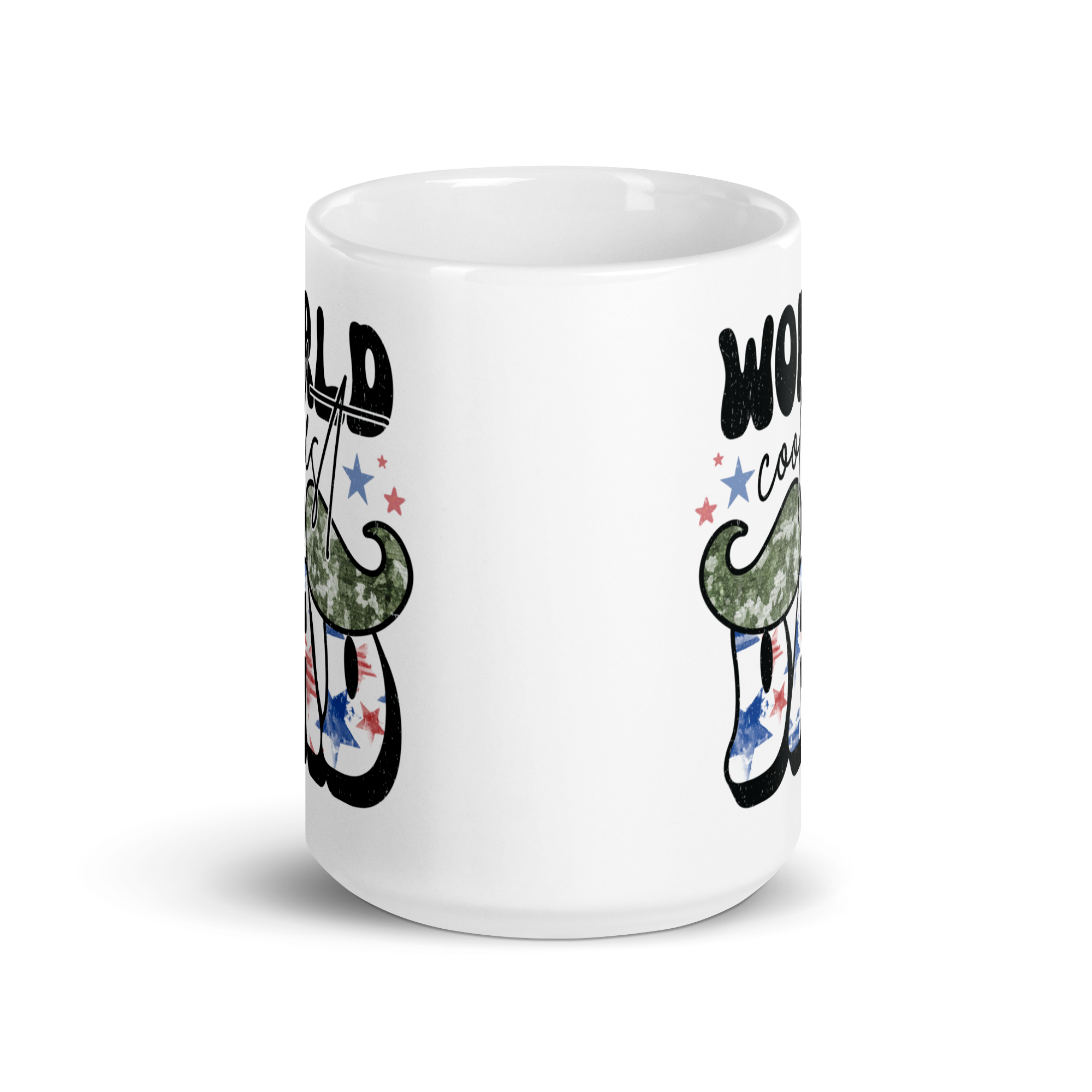 World Coolest Dad White glossy mug