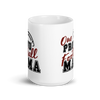 One Proud Football Mama White glossy mug