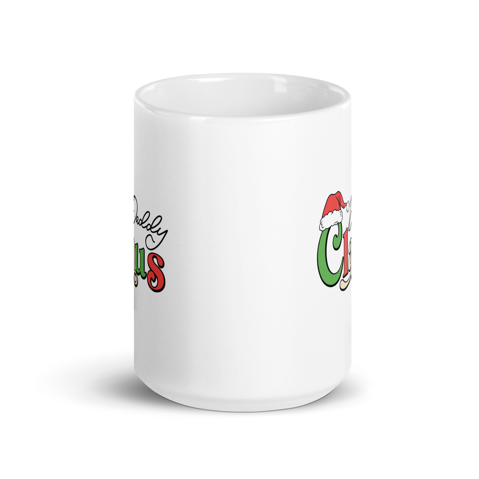 Daddy Claus White glossy mug