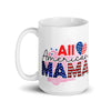 All American Mama White glossy mug