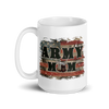 Army Mom White glossy mug