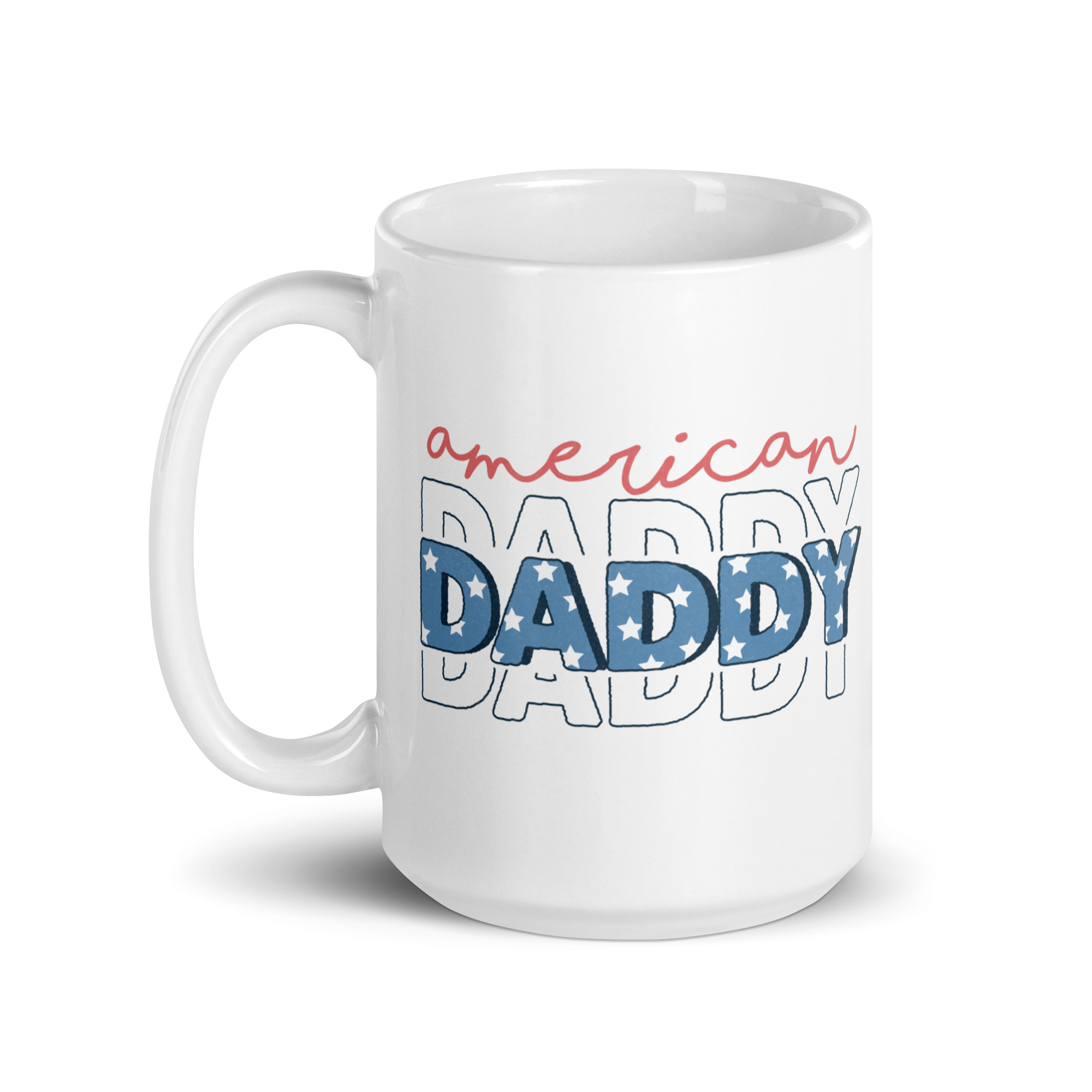 American Daddy White glossy mug