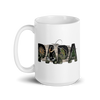 Papa Fishing Dad White glossy mug