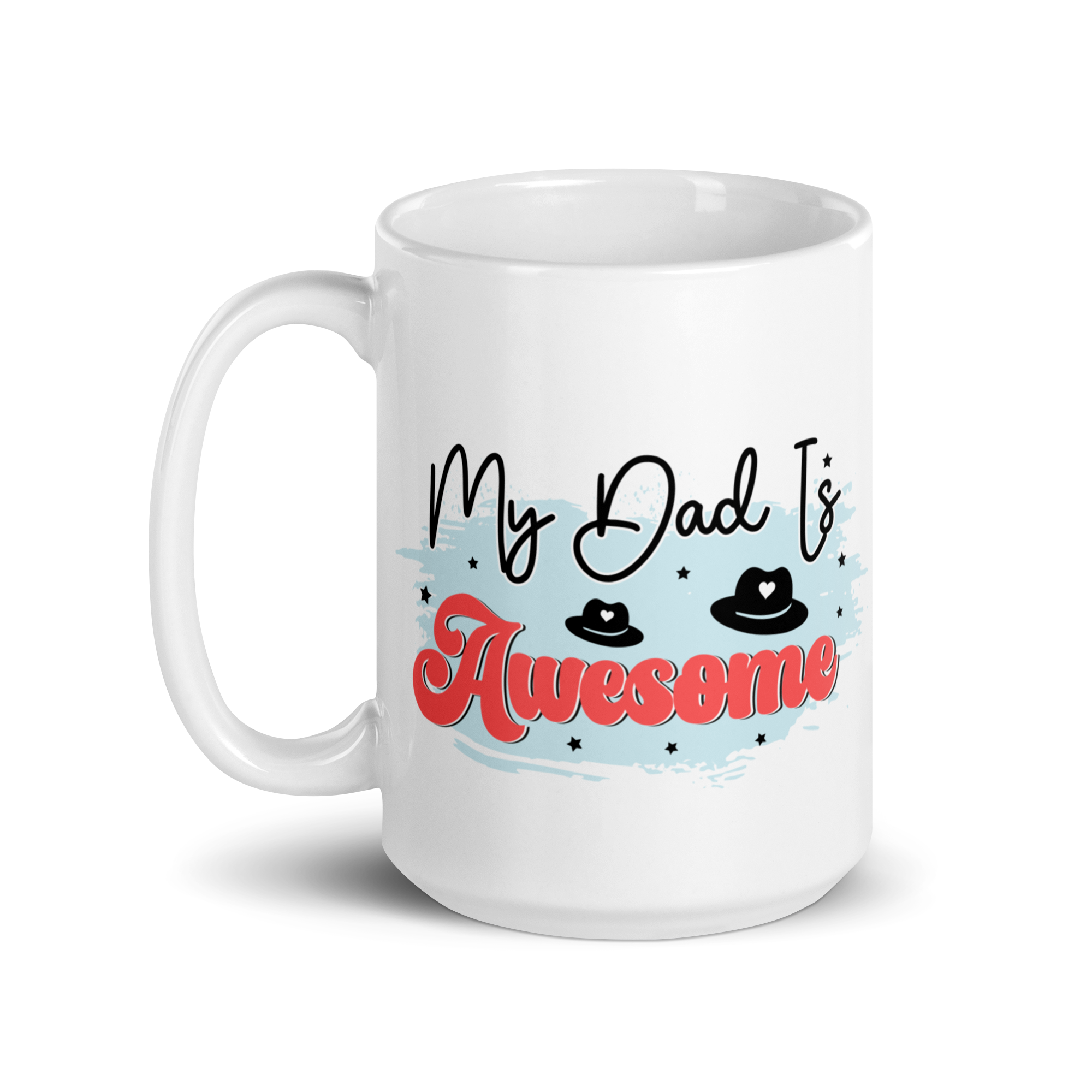 My Dad Is Awesome White glossy mug