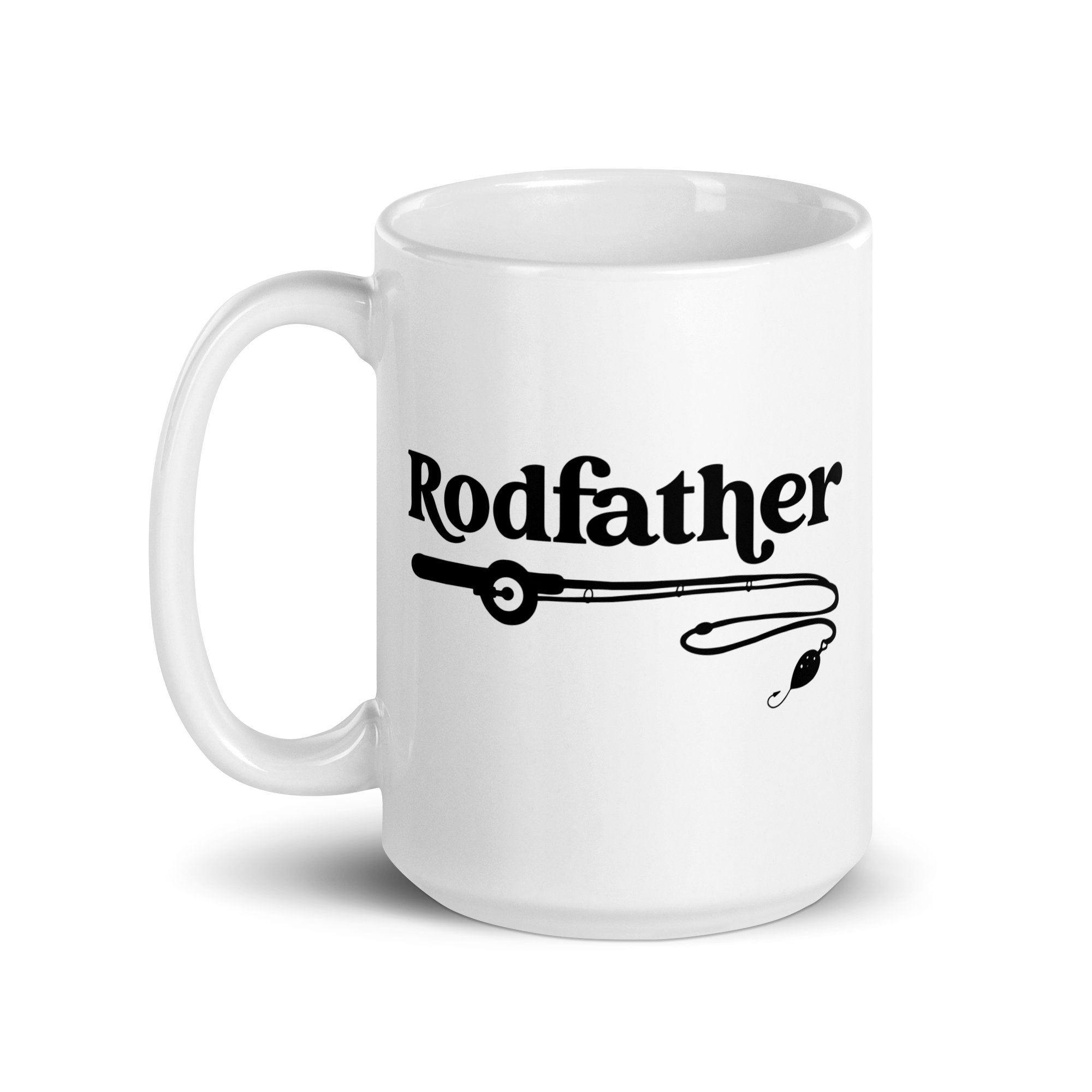 " Rodfather" White glossy mug