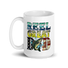 Reel Great Dad White glossy mug