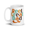 Reel Great Dad White glossy mug