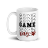 Football Game Day White glossy mug