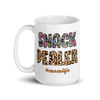 Snack Dealer #Momlife White glossy mug