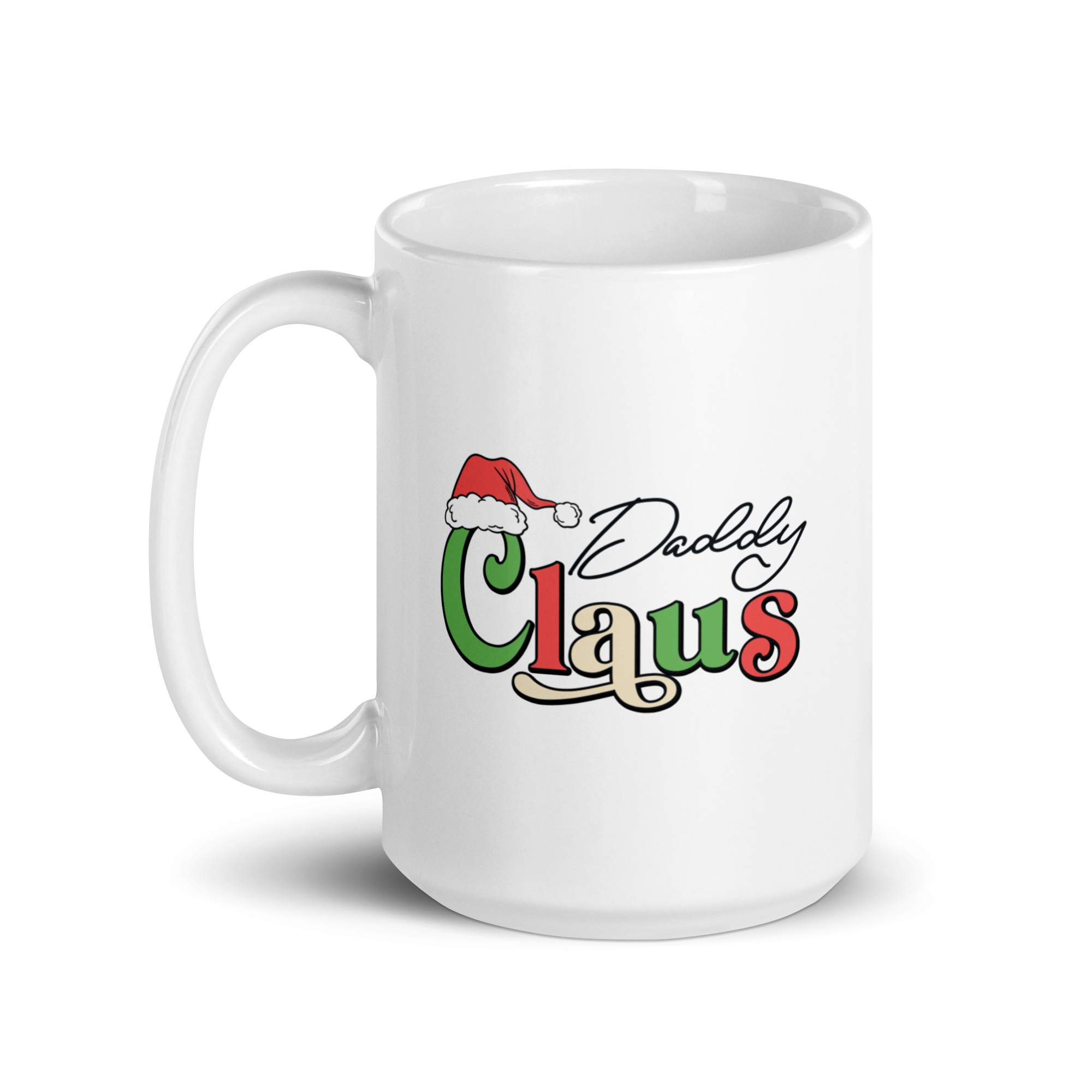 Daddy Claus White glossy mug