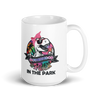 Motherhood Is A Walk In The Park White glossy mug