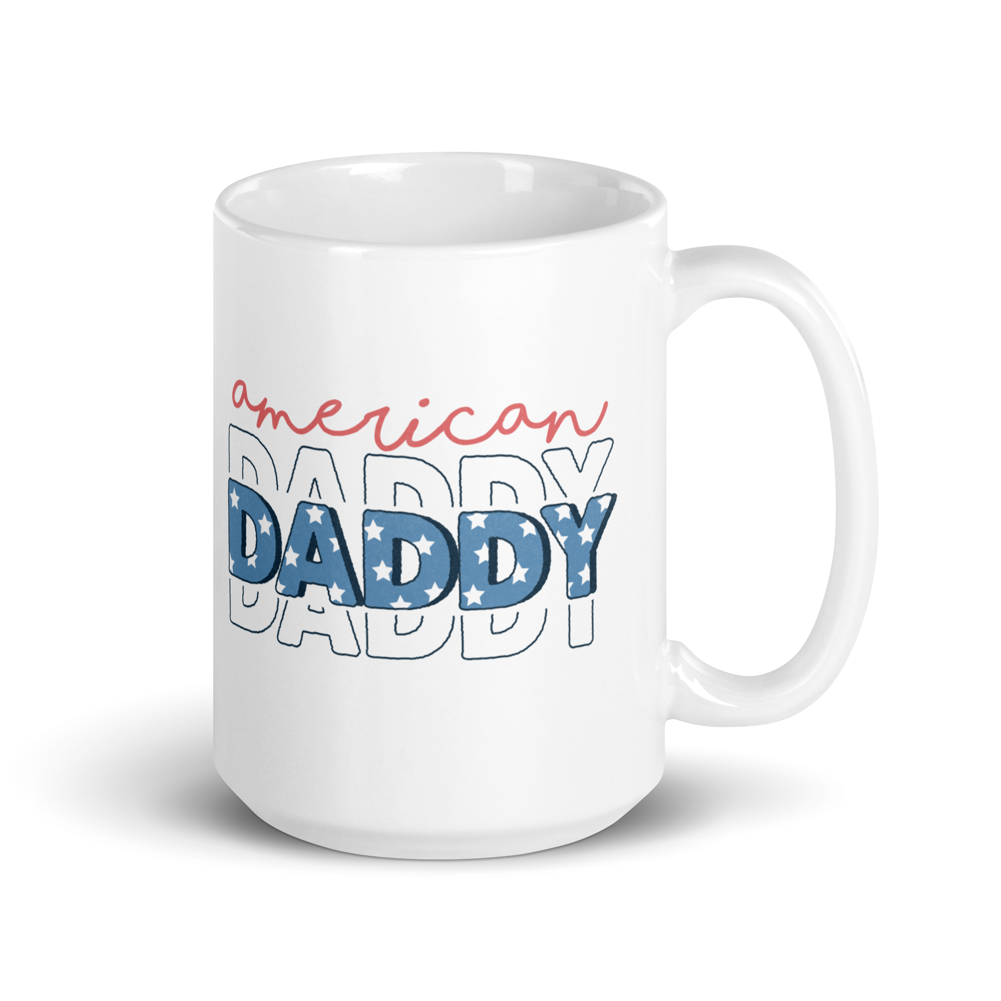 American Daddy White glossy mug