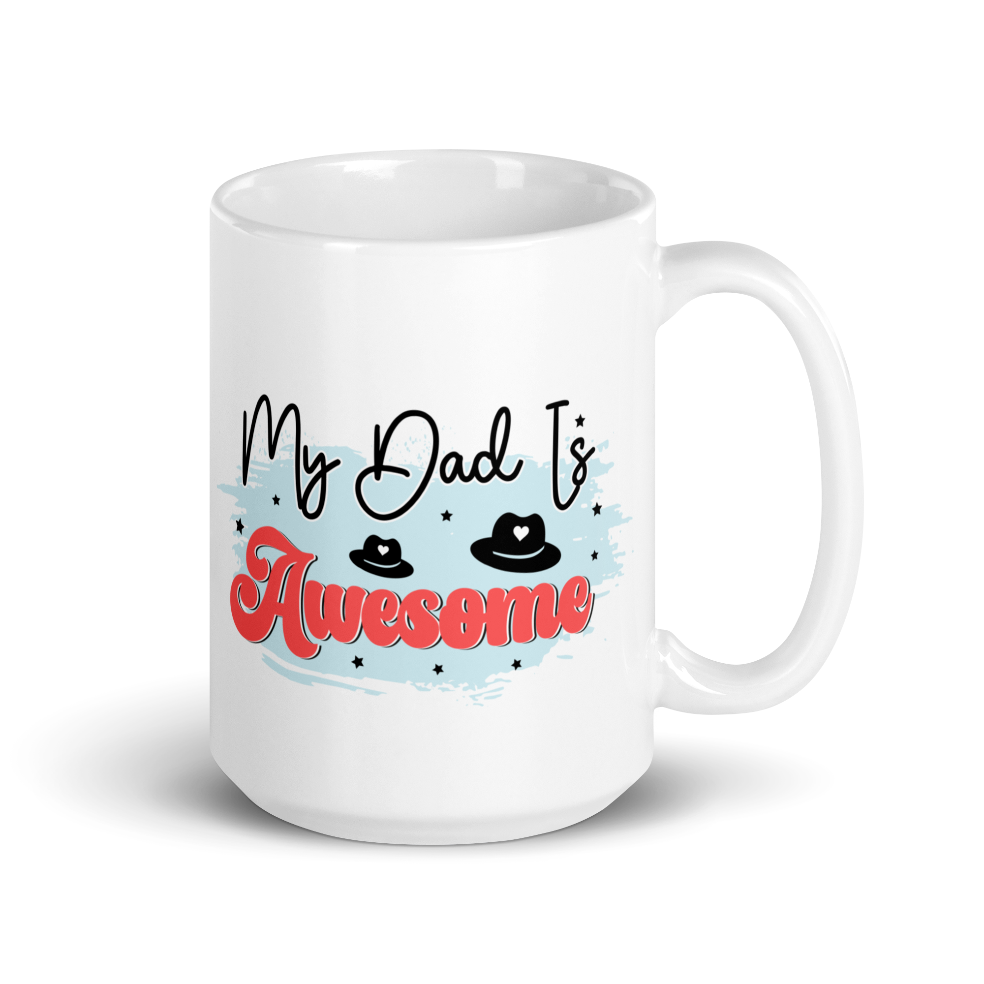 My Dad Is Awesome White glossy mug