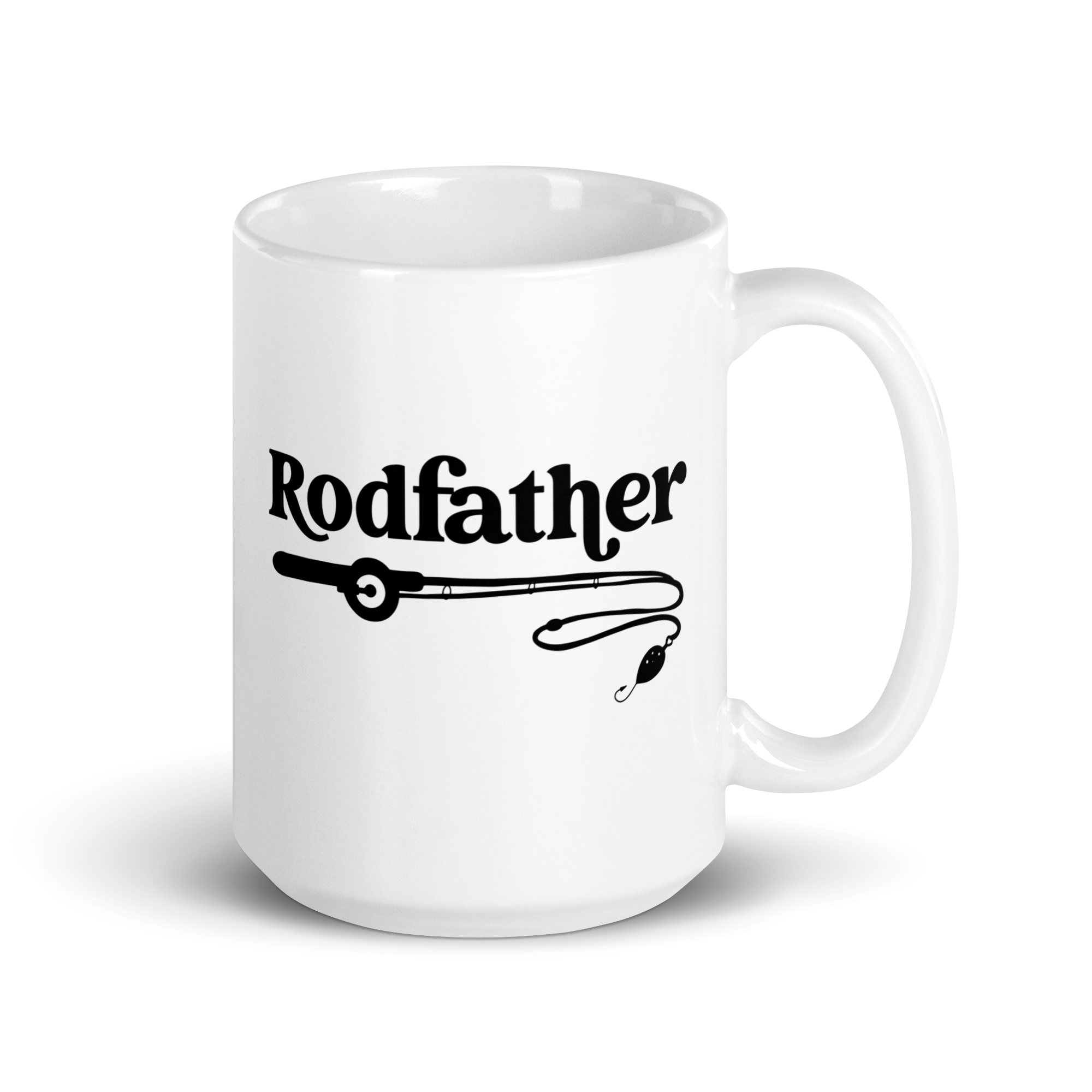 " Rodfather" White glossy mug