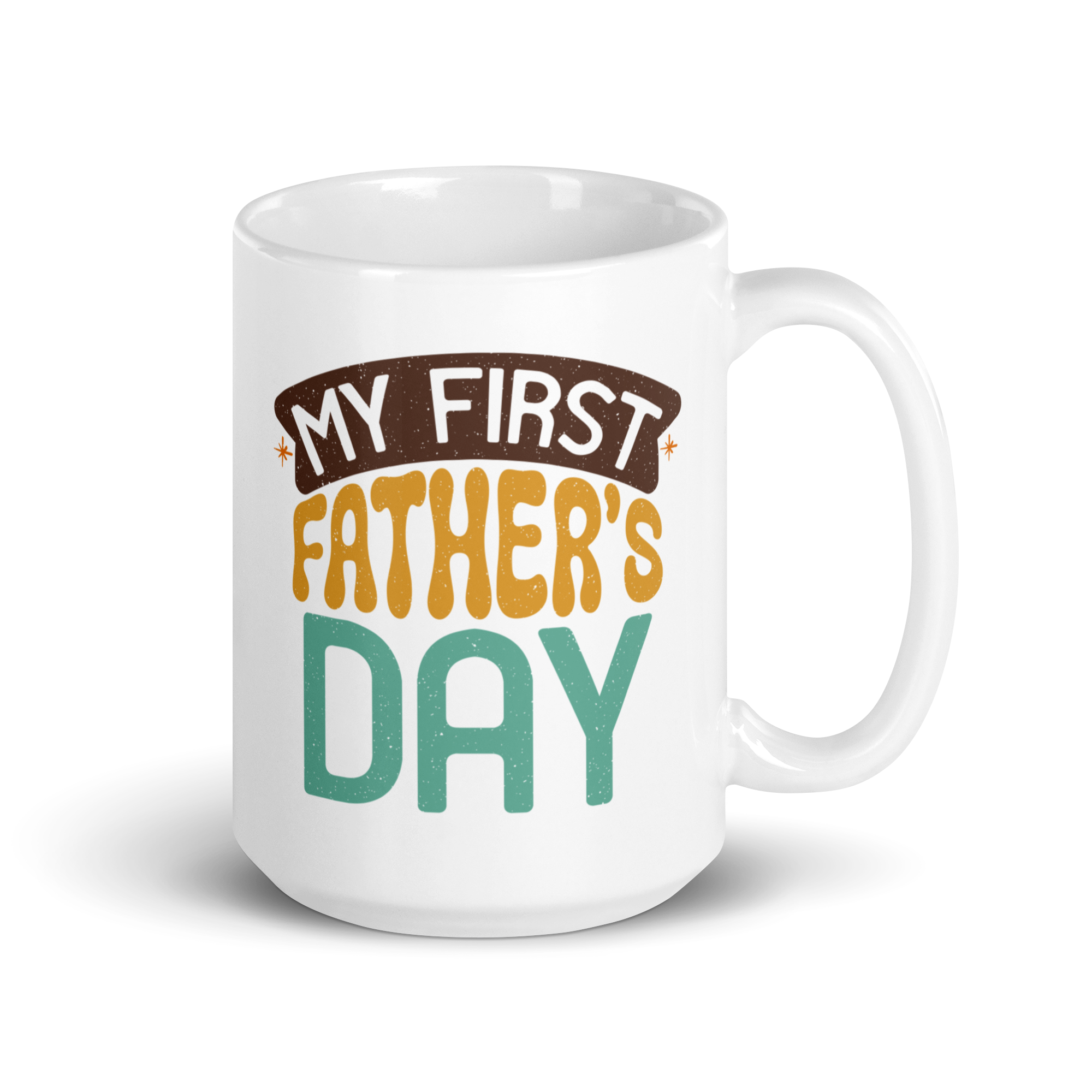 My First Father's Day White glossy mug