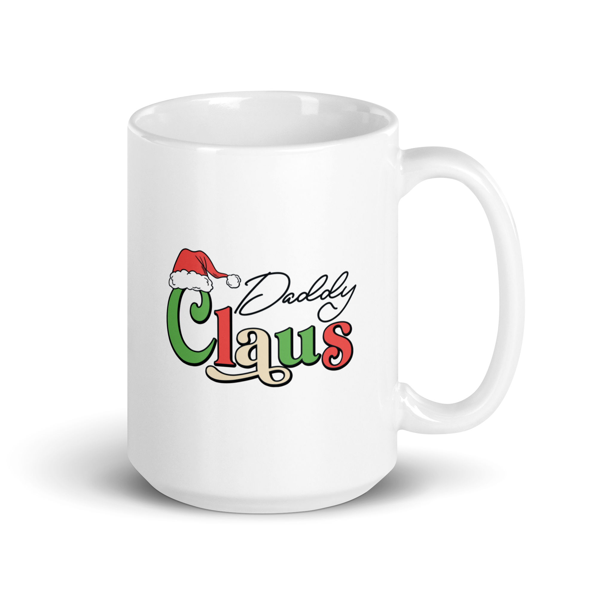 Daddy Claus White glossy mug