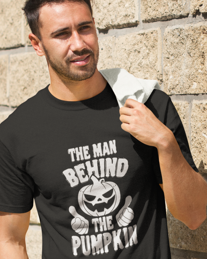 The Man Behind The Pumpkin Unisex t-shirt