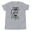 I Am Proof That God Answers Prayers Youth Short Sleeve T-Shirt