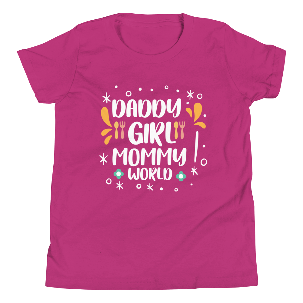 Daddy's girl mommy's world Youth Short Sleeve T-Shirt