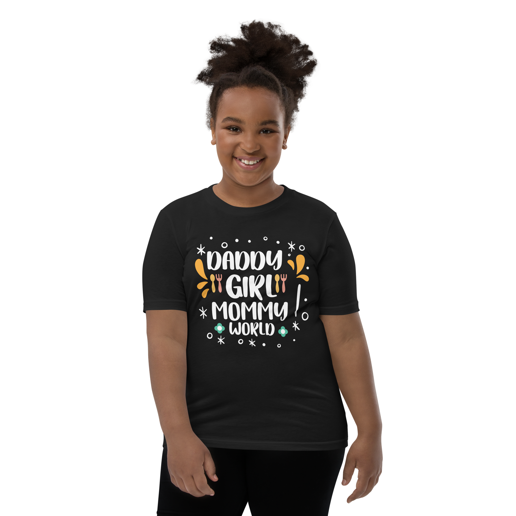 Daddy's girl mommy's world Youth Short Sleeve T-Shirt