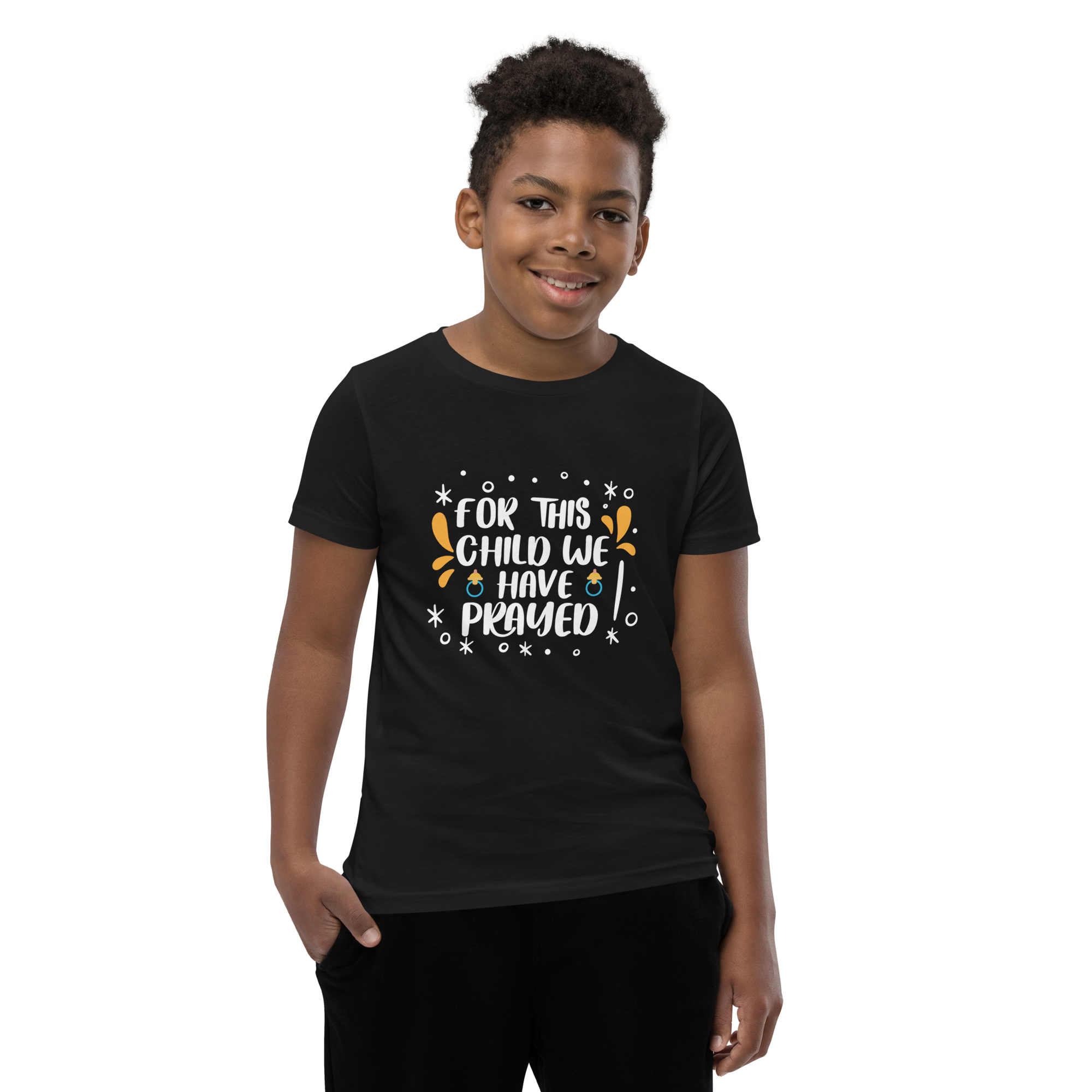 For This Child We Have Prayed Youth Short Sleeve T-Shirt