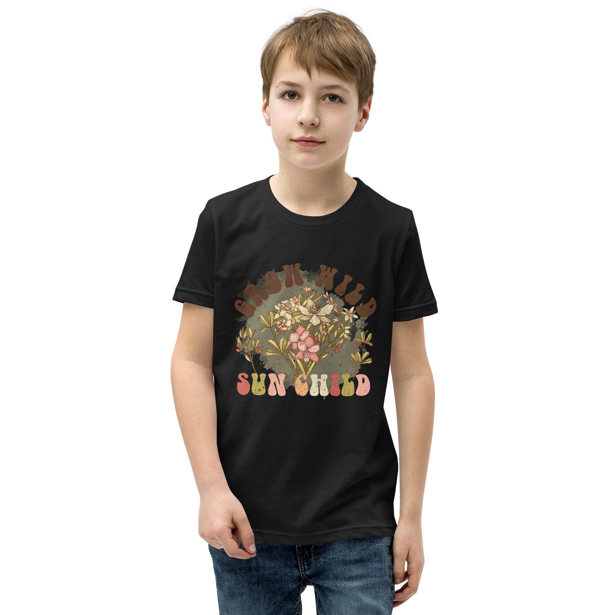 Grow Wild Sun Child Youth Short Sleeve T-Shirt