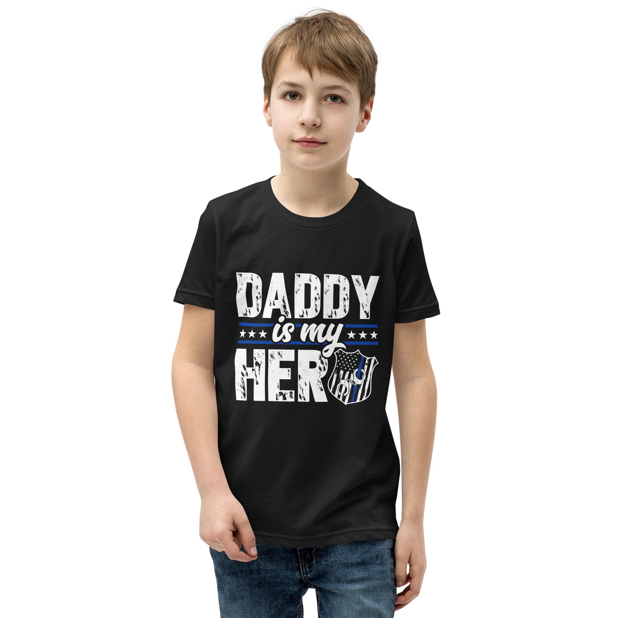 Daddy Is My Hero Youth Short Sleeve T-Shirt