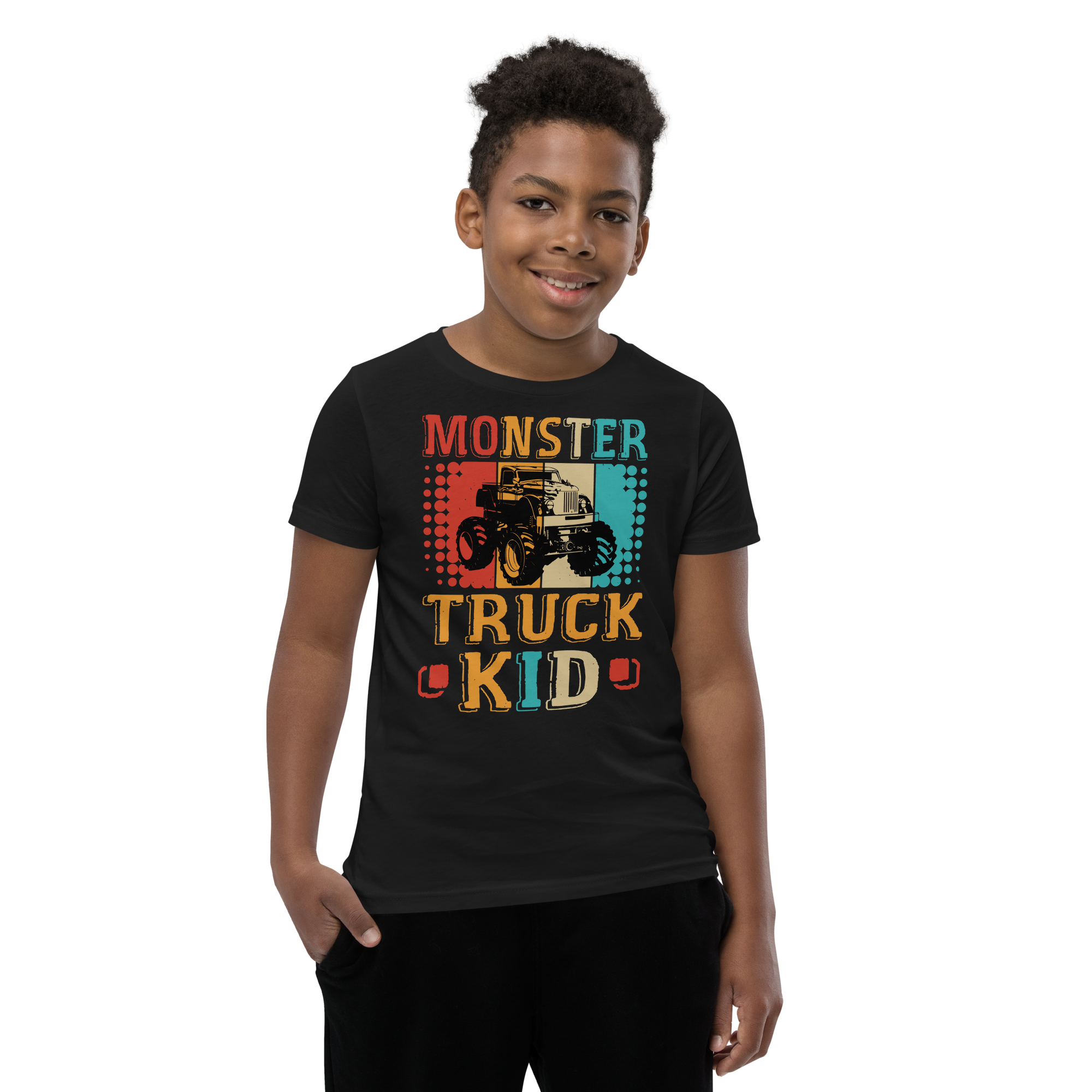 Monster truck Kid Youth Short Sleeve T-Shirt