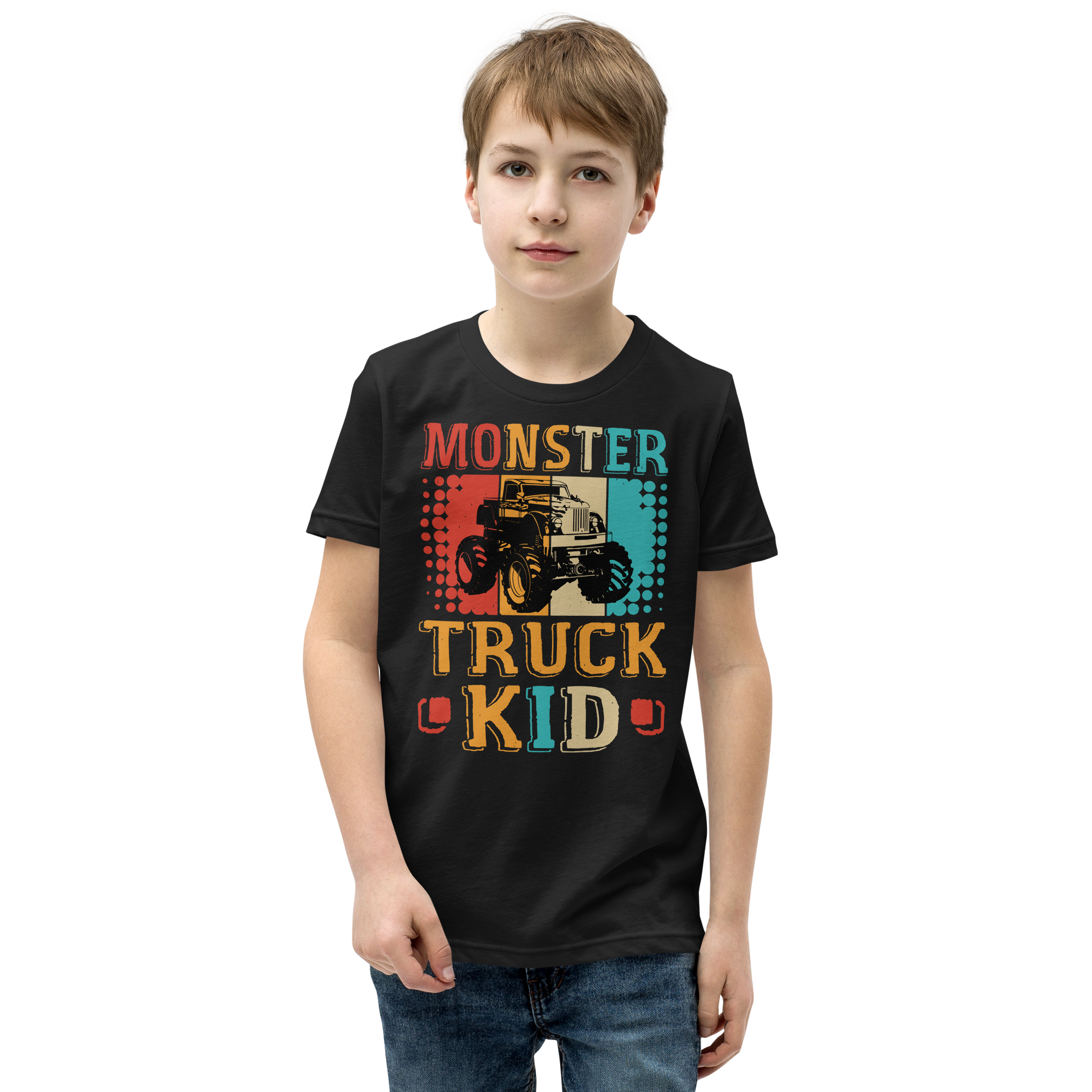 Monster truck Kid Youth Short Sleeve T-Shirt