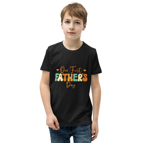 Our First Father's Day Youth Short Sleeve T-Shirt