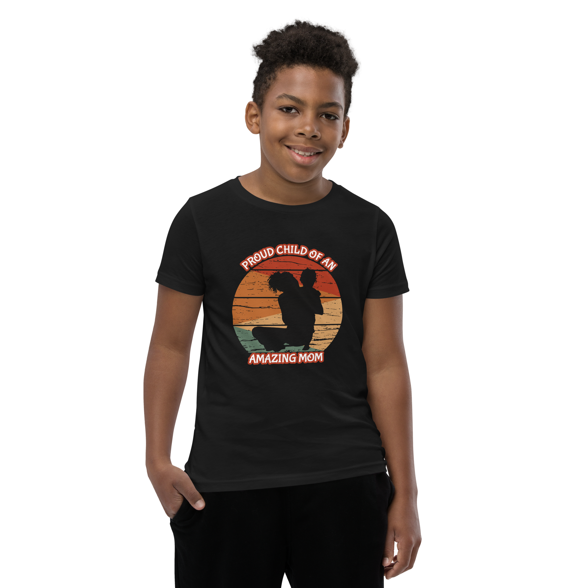 Proud Child Of An Amazing Mom Youth Short Sleeve T-Shirt