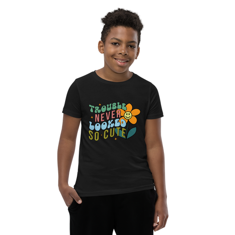 Trouble Never Looked So Cute Youth Short Sleeve T-Shirt