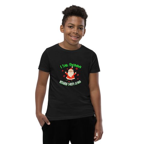 I Saw Mommy Kissing Santa Claus Youth Short Sleeve T-Shirt