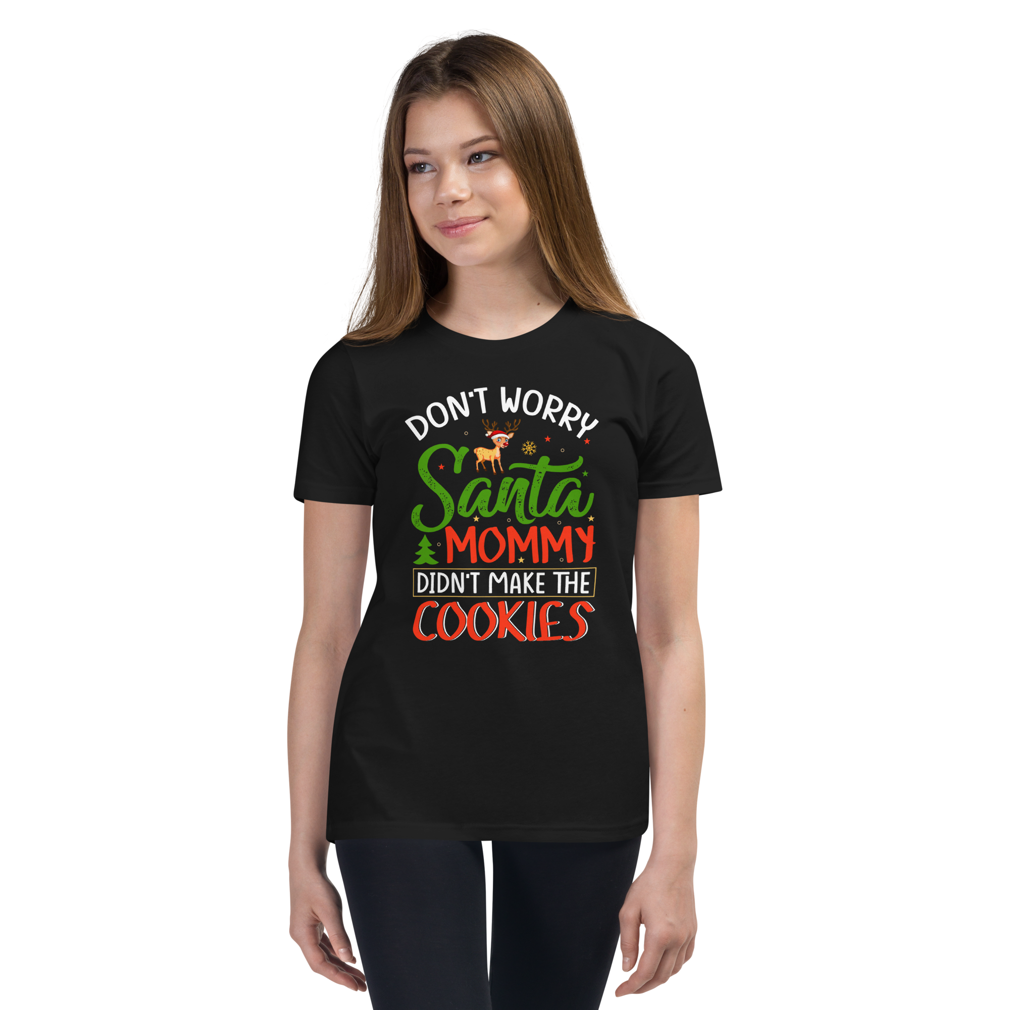 Don't Worry Santa Mommy Didn't Make Cookies Youth Short Sleeve T-Shirt