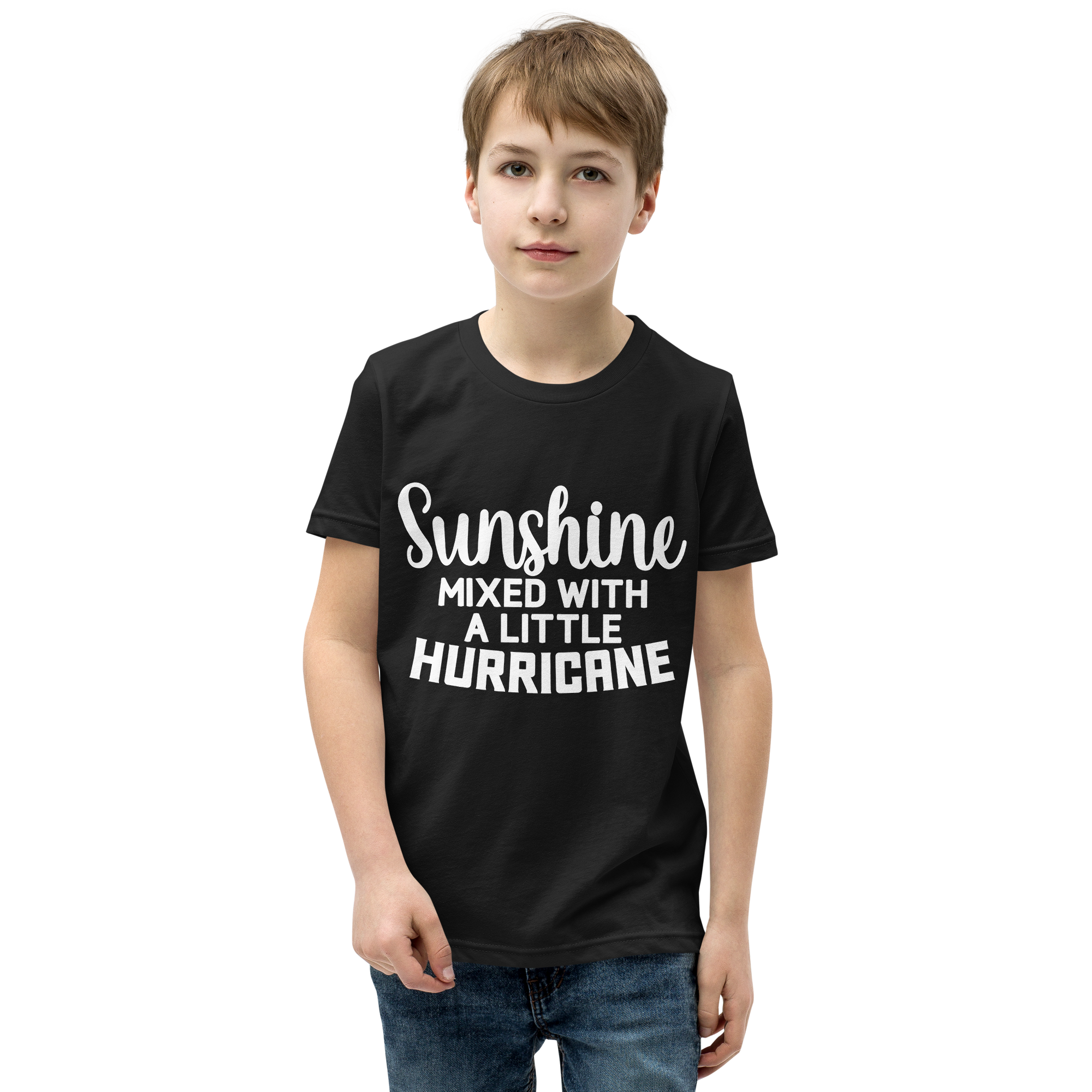 Sunshine Mixed With A Little Hurricane Youth Short Sleeve T-Shirt