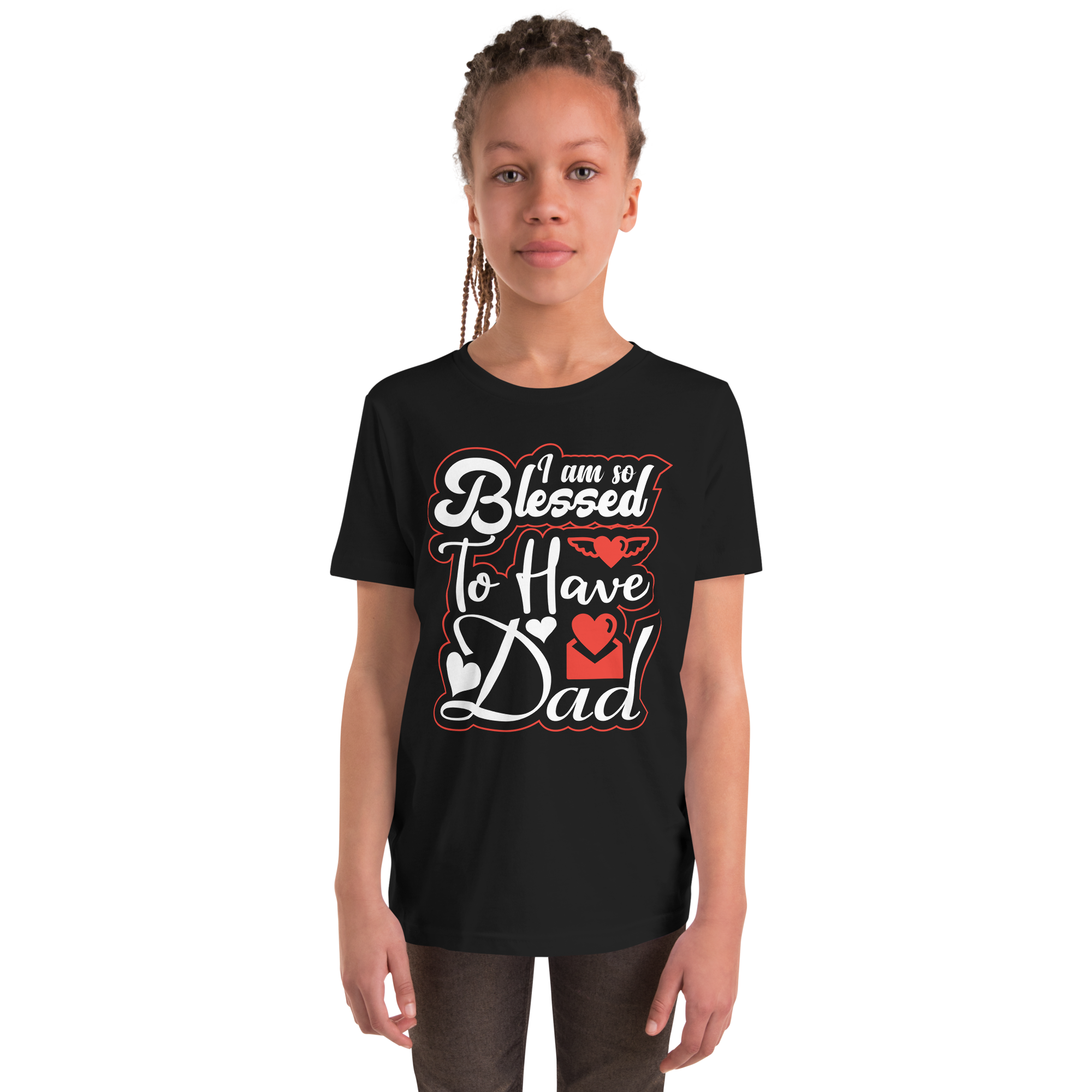 I Am So Blessed To Have Dad Youth Short Sleeve T-Shirt