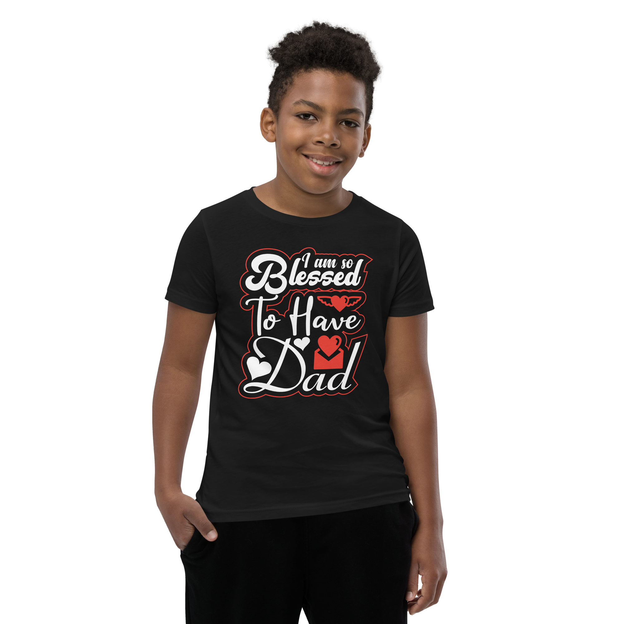 I Am So Blessed To Have Dad Youth Short Sleeve T-Shirt