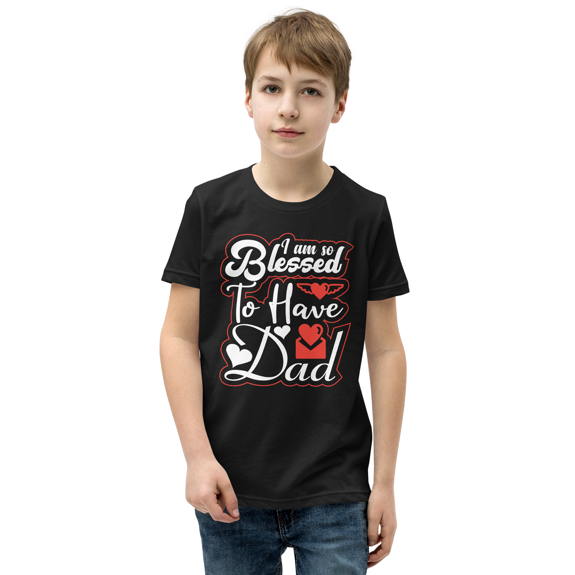 I Am So Blessed To Have Dad Youth Short Sleeve T-Shirt