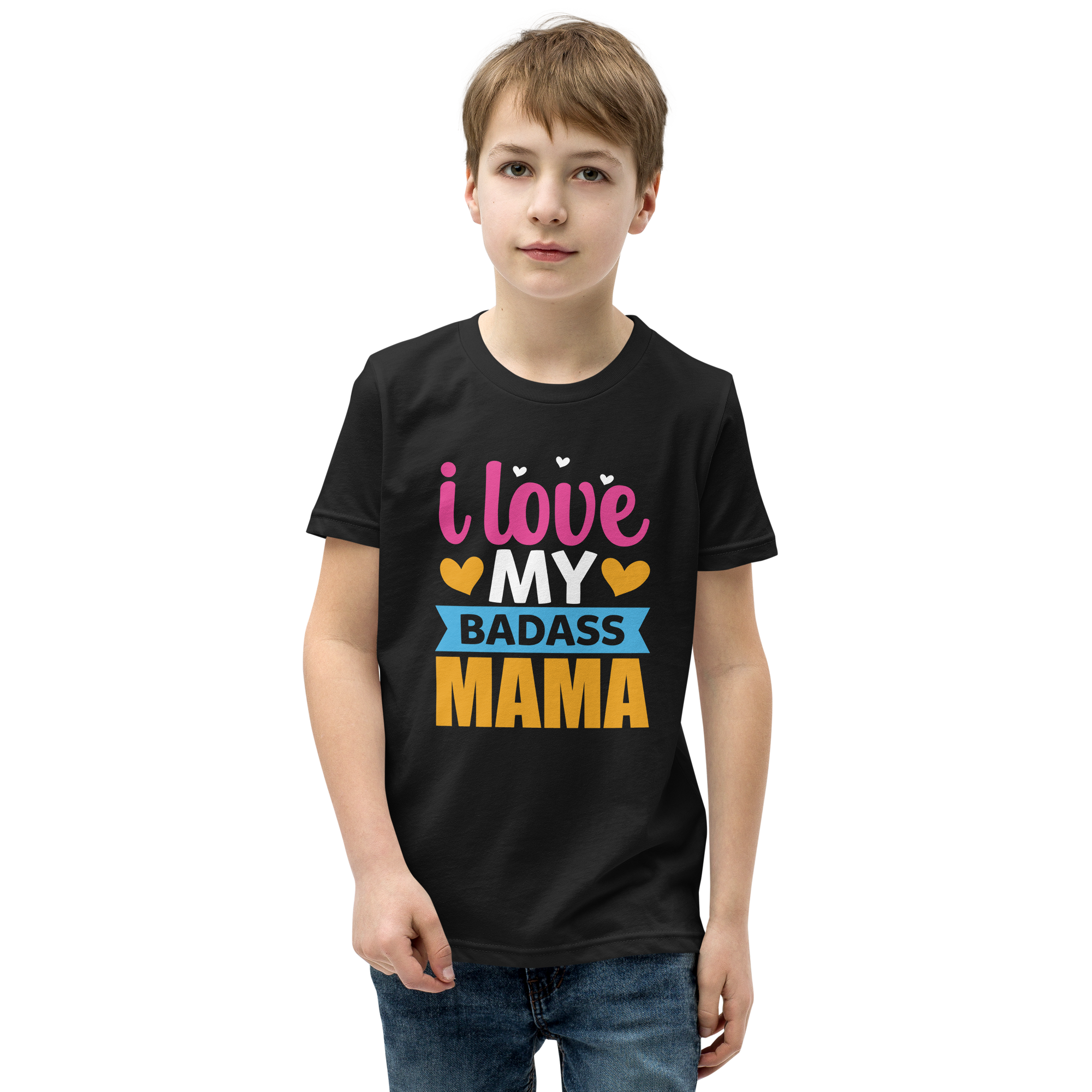 I Love My Badass Mama Youth Short Sleeve T-Shirt